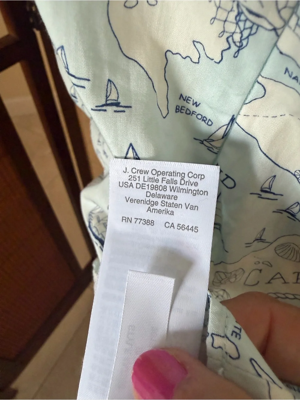 NWT J. Crew Light Blue Halter top in Ratti® compass print size small